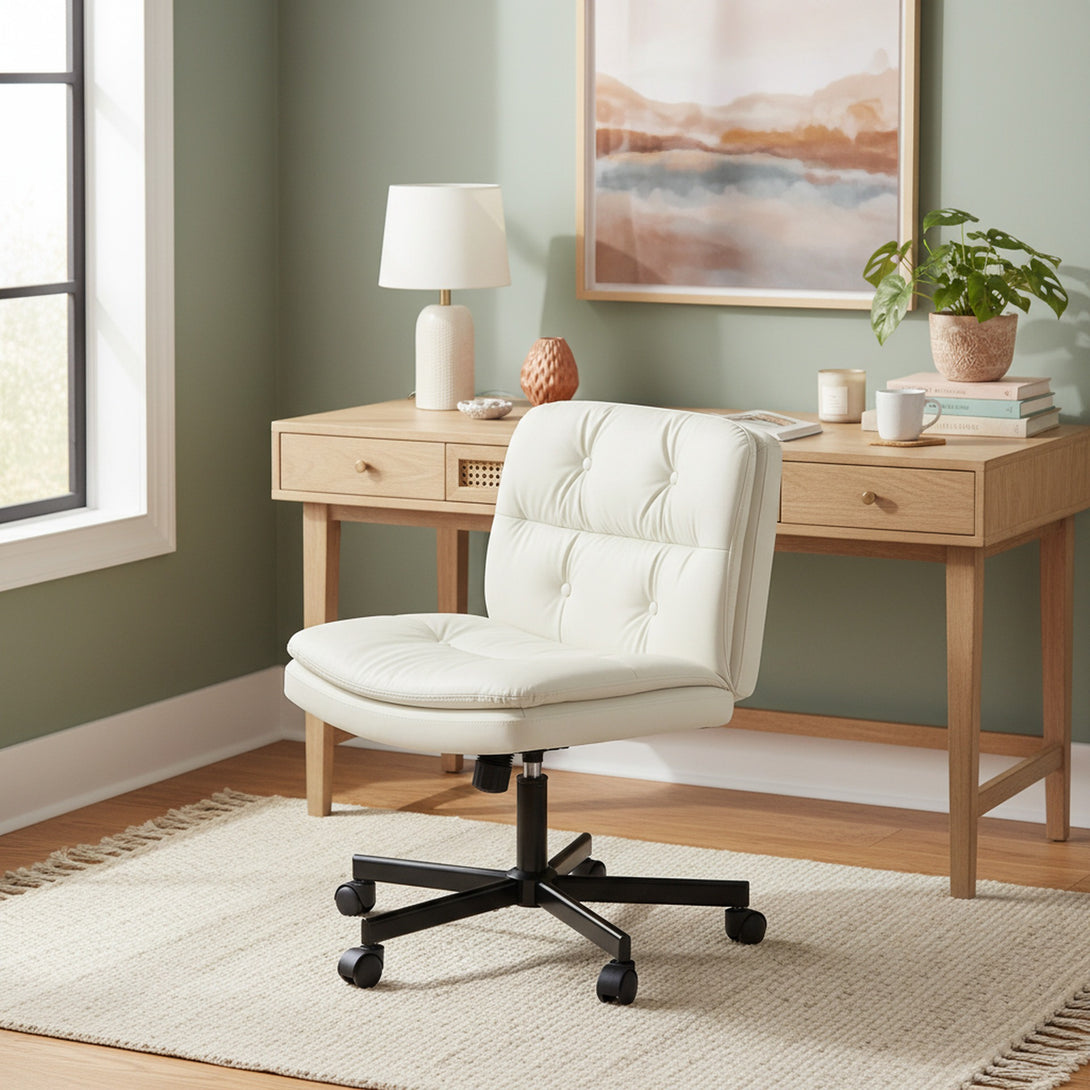 Israel Swivel Chair - Ivory