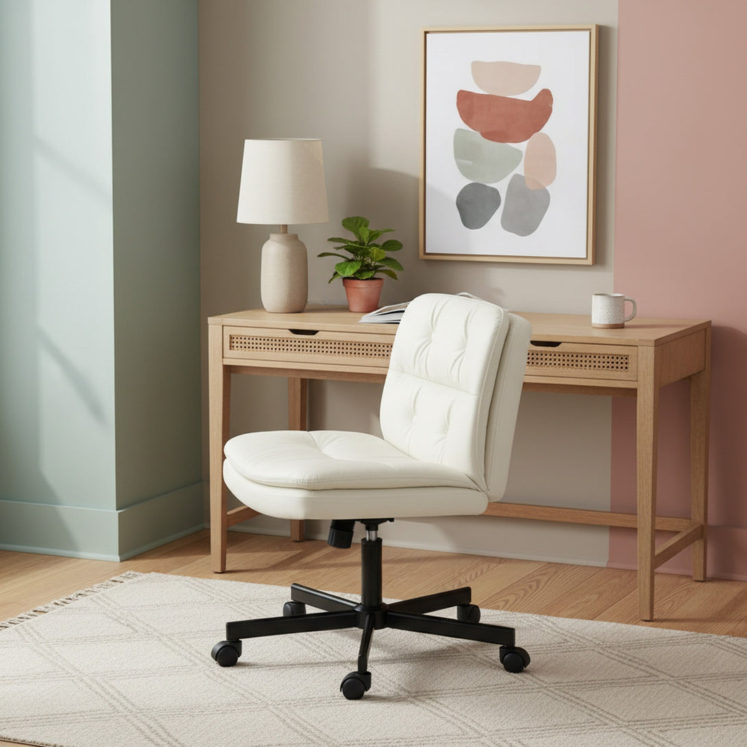 Israel Swivel Chair - Ivory