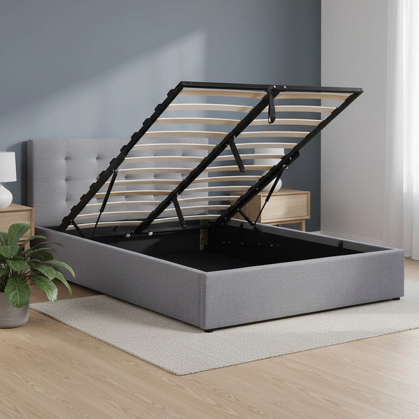 Abigail Double Gas Lift Bed Frame - Grey