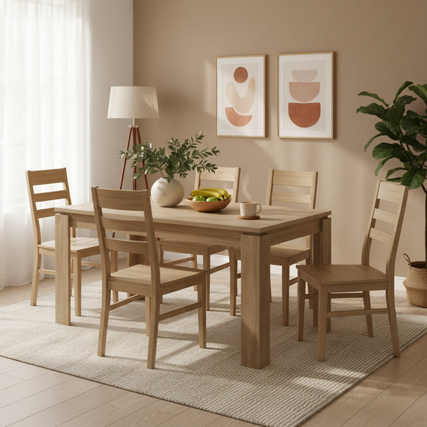 Azar Dining Table Rectangle 160 x 80cm - Natural
