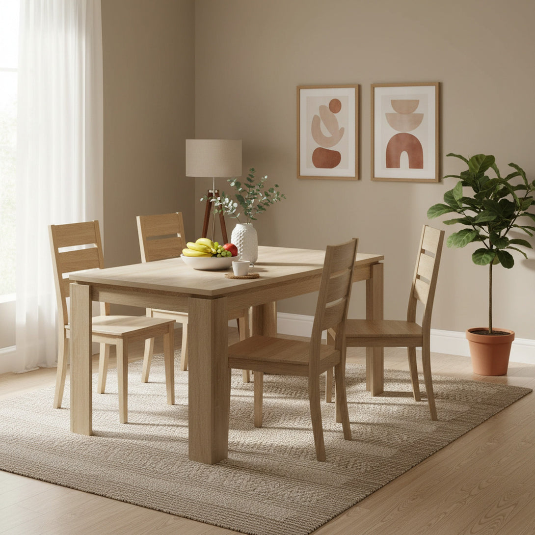 Azar Dining Table Rectangle 160 x 80cm - Natural