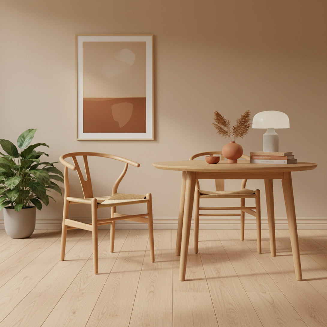 Nathan Wishbone Replica Dining Chair – Set of 2 – Natural