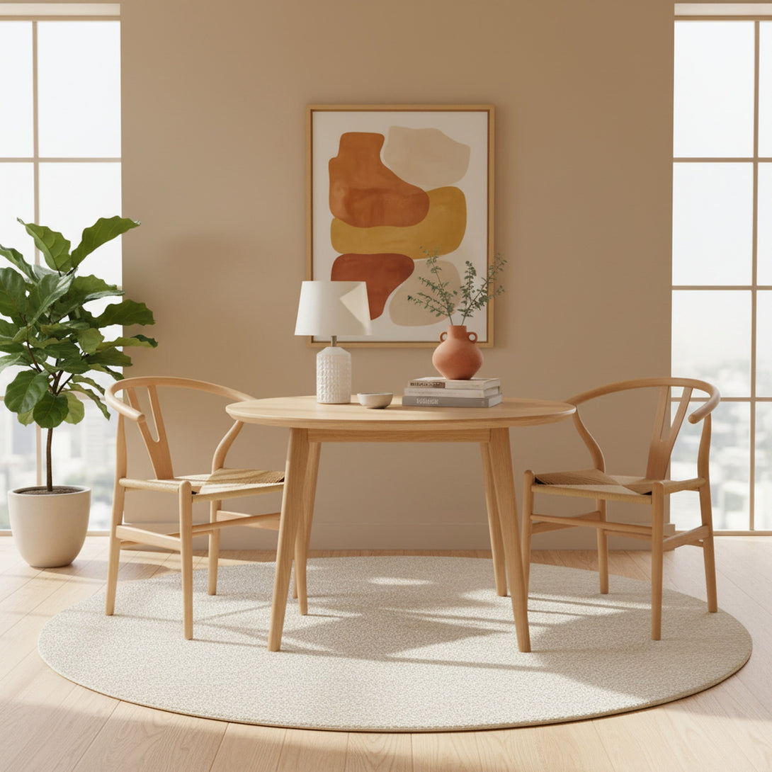 Nathan Wishbone Replica Dining Chair – Set of 2 – Natural