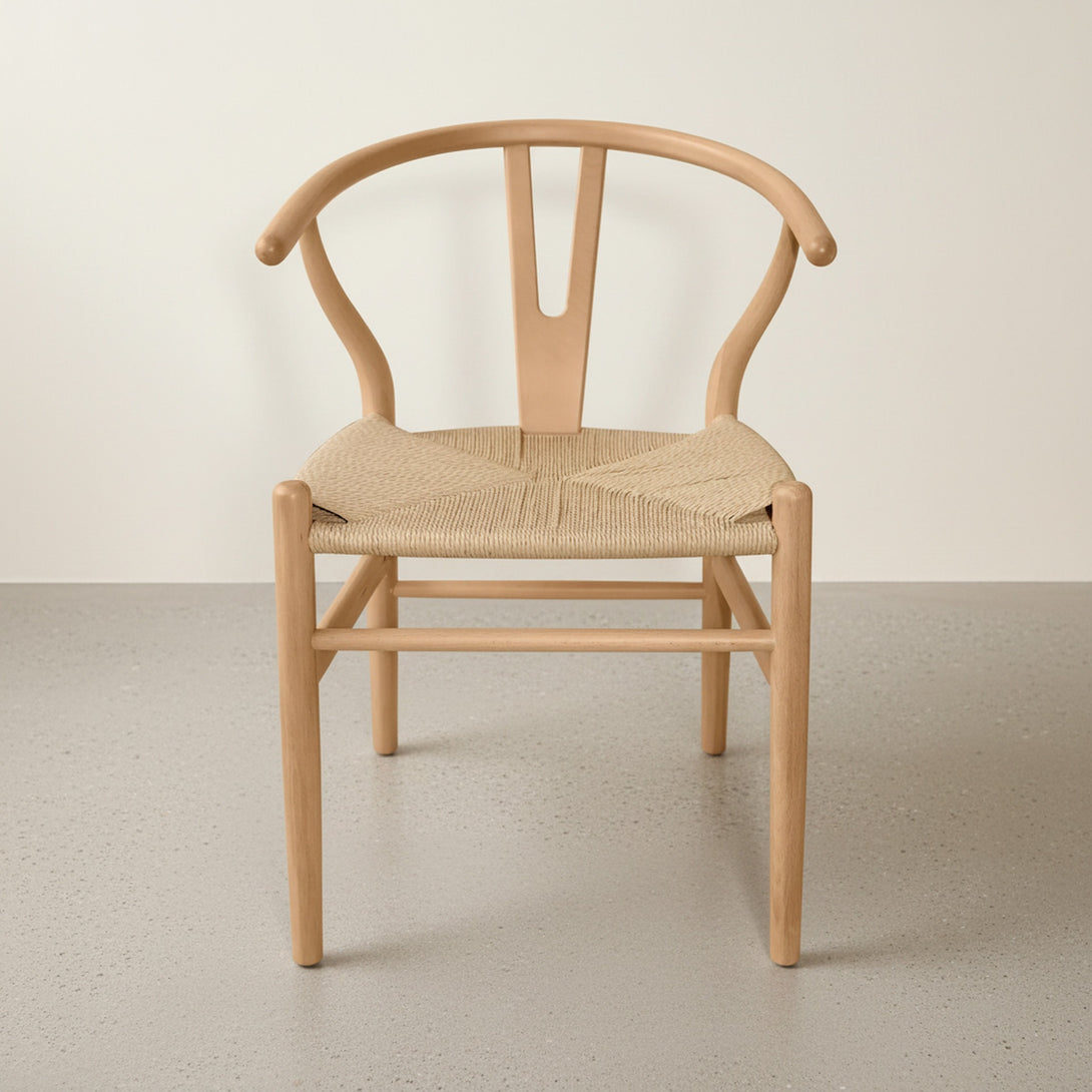 Nathan Wishbone Replica Dining Chair – Set of 2 – Natural