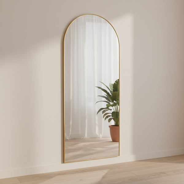 Archie Metal Arched Full Length Mirror - Gold