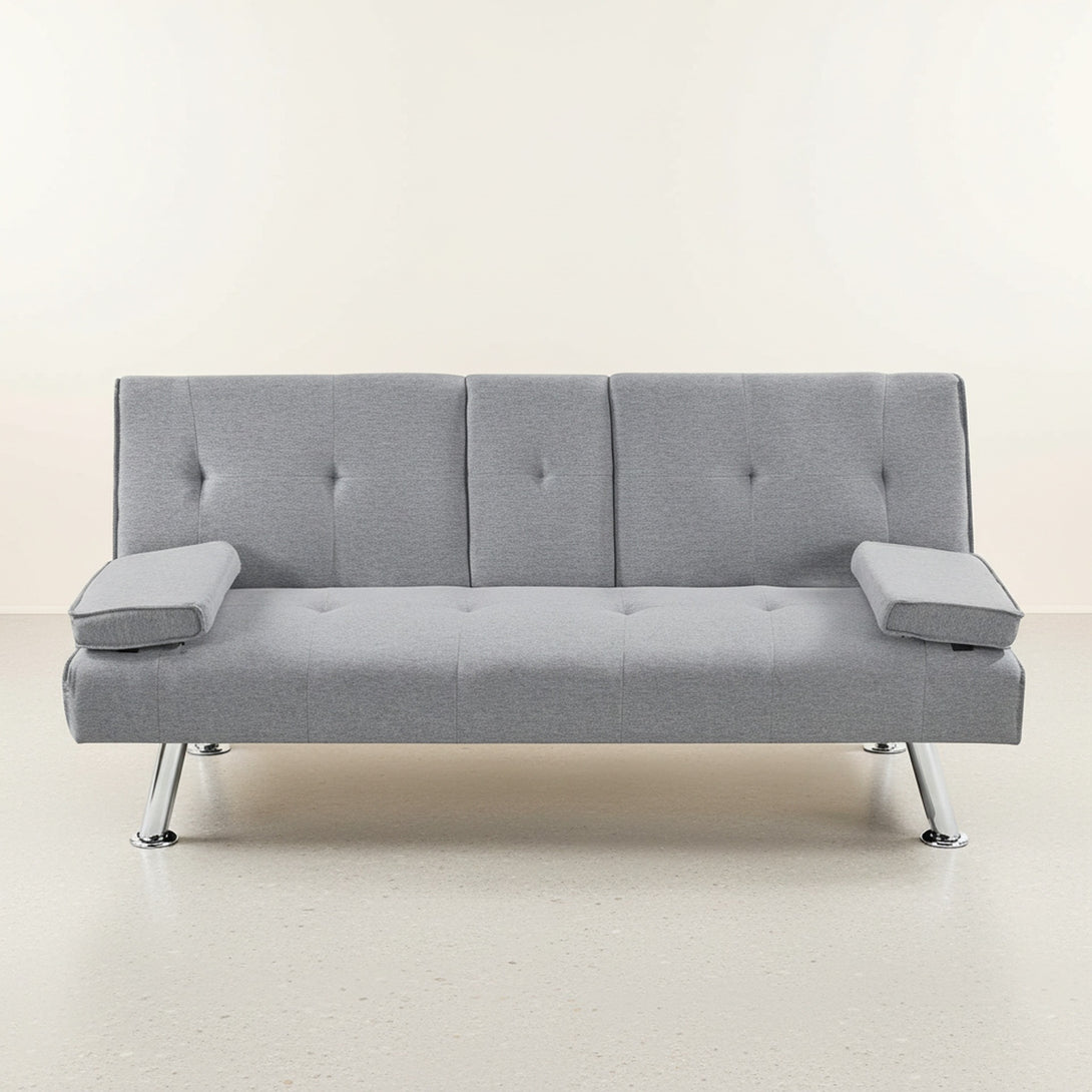 Arleth 3 Seater Sofa Bed - Light Grey