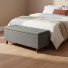 Levi Storage Ottoman Bench - Dark Grey