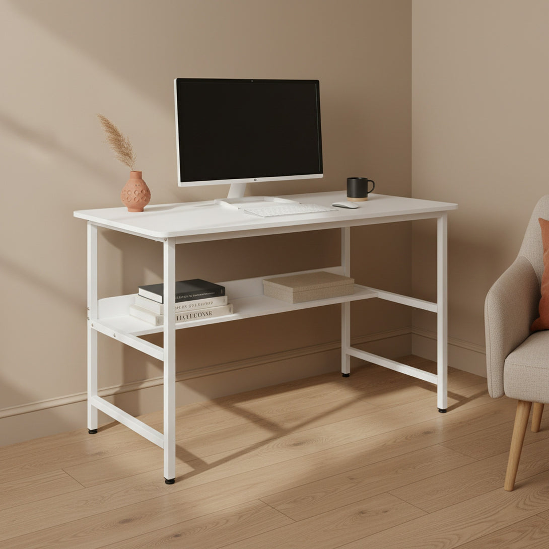 Carter 120cm Computer Desk - White
