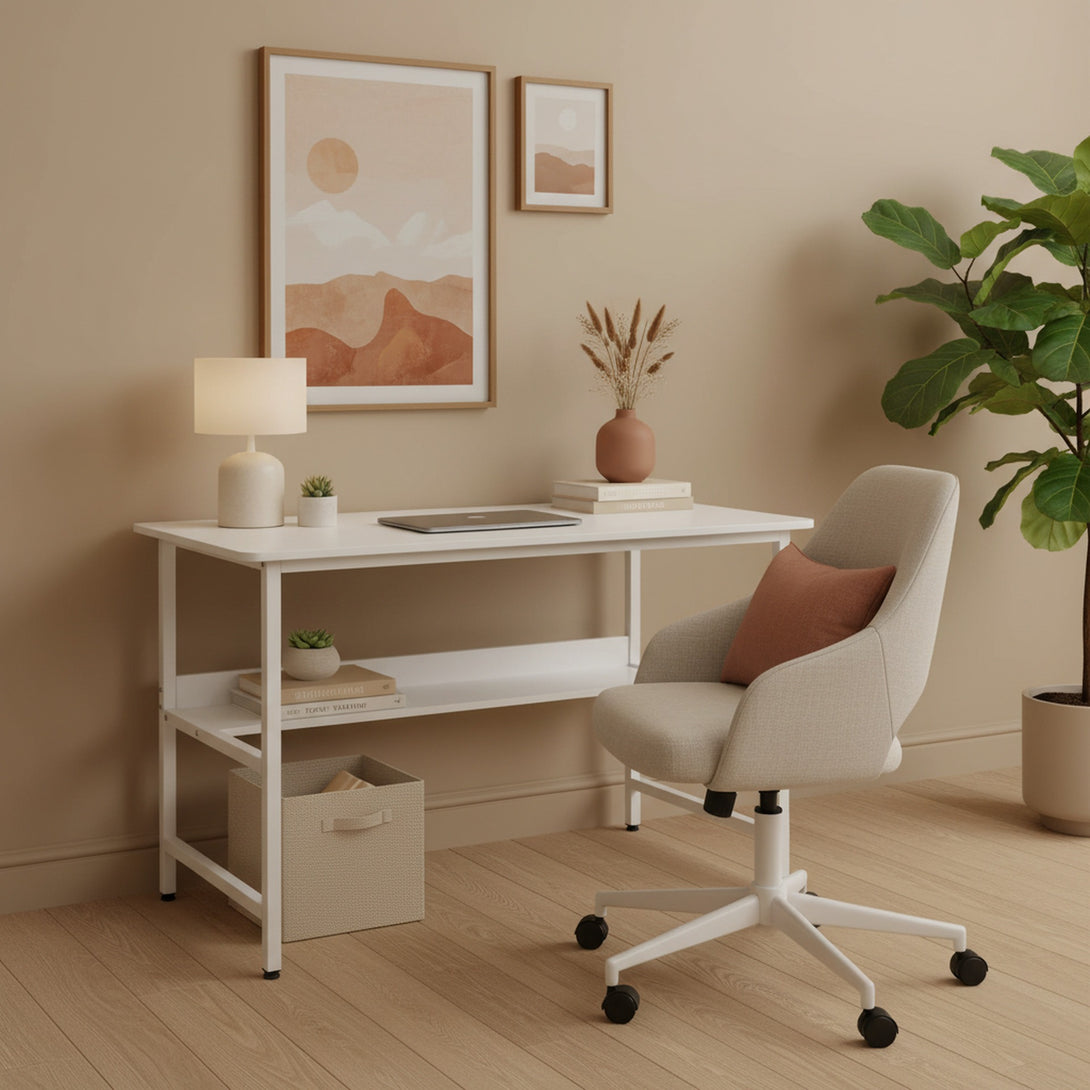 Carter 120cm Computer Desk - White