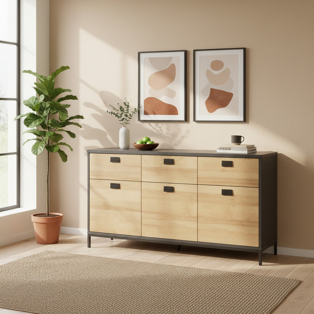 Morris Sideboard Buffet Table - Oak