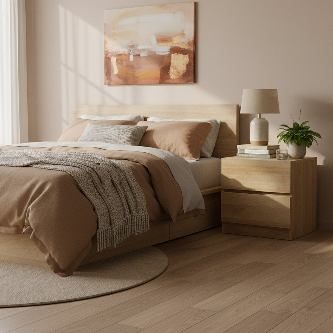 Harris Bedside Table - Oak