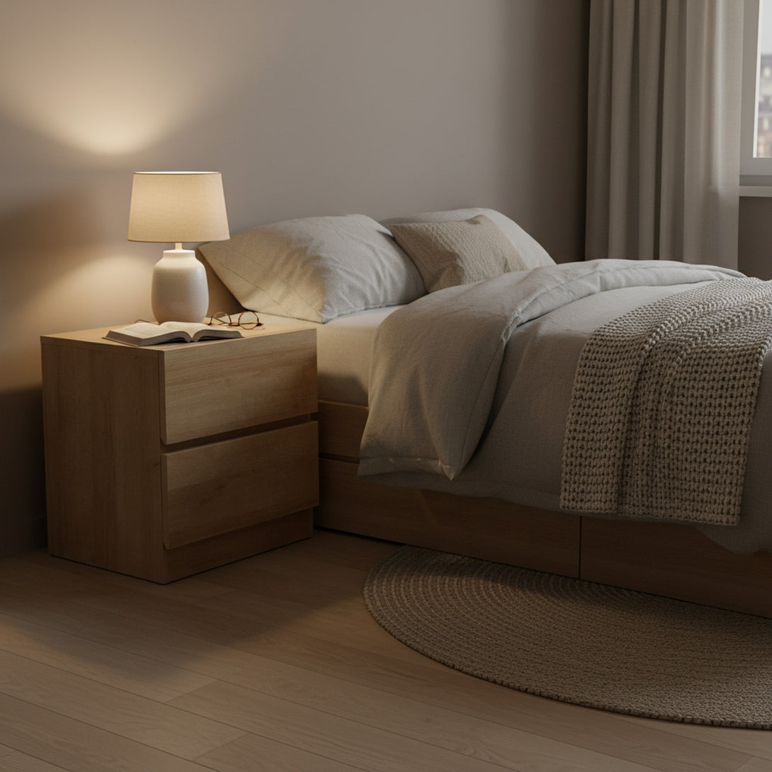 Harris Bedside Table - Oak