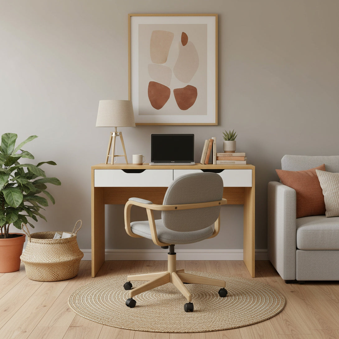 Schertz 100cm Computer Desk - Oak