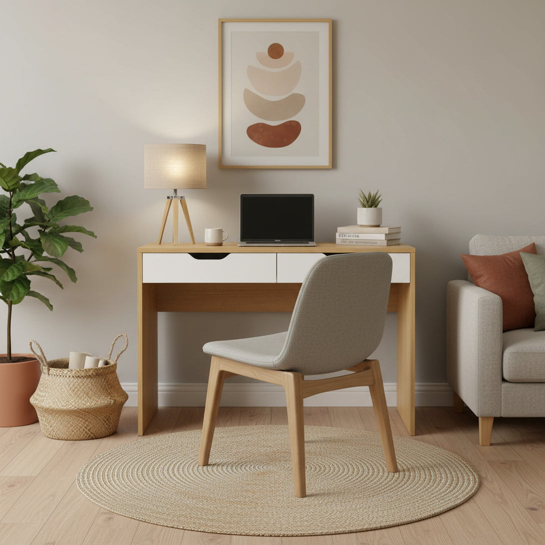 Schertz 100cm Computer Desk - Oak