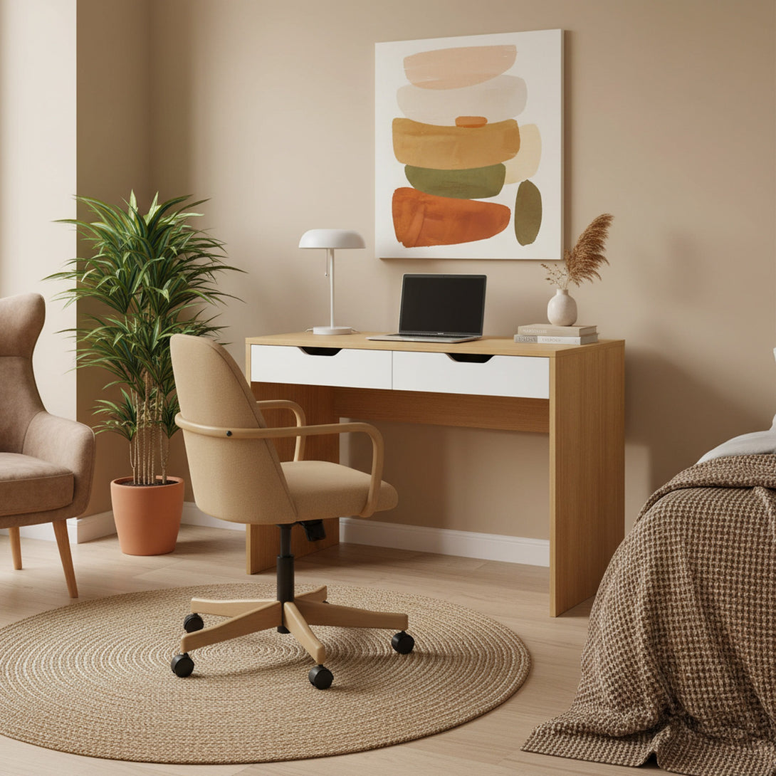 Schertz 100cm Computer Desk - Oak