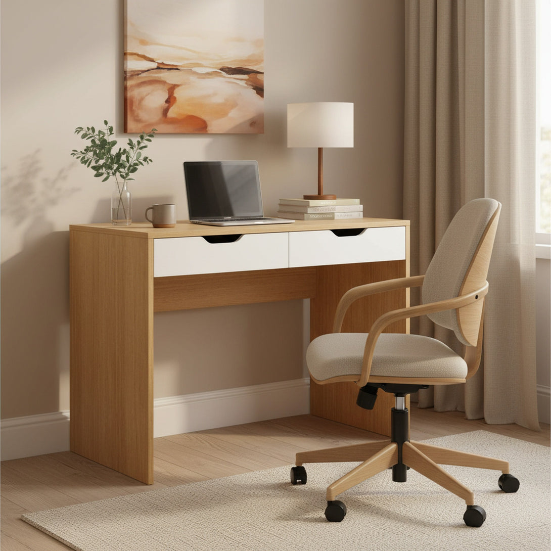 Schertz 100cm Computer Desk - Oak