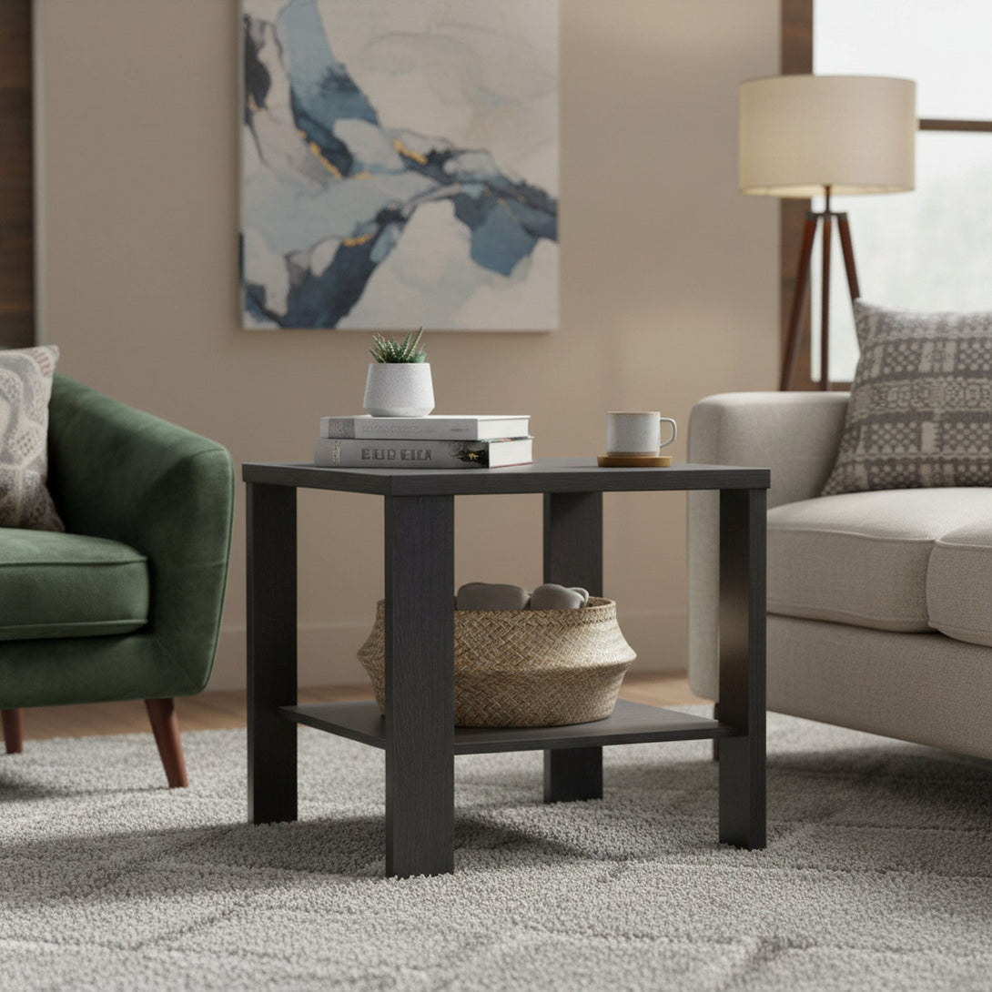 Koda Square Side Table Coffee Table - Black