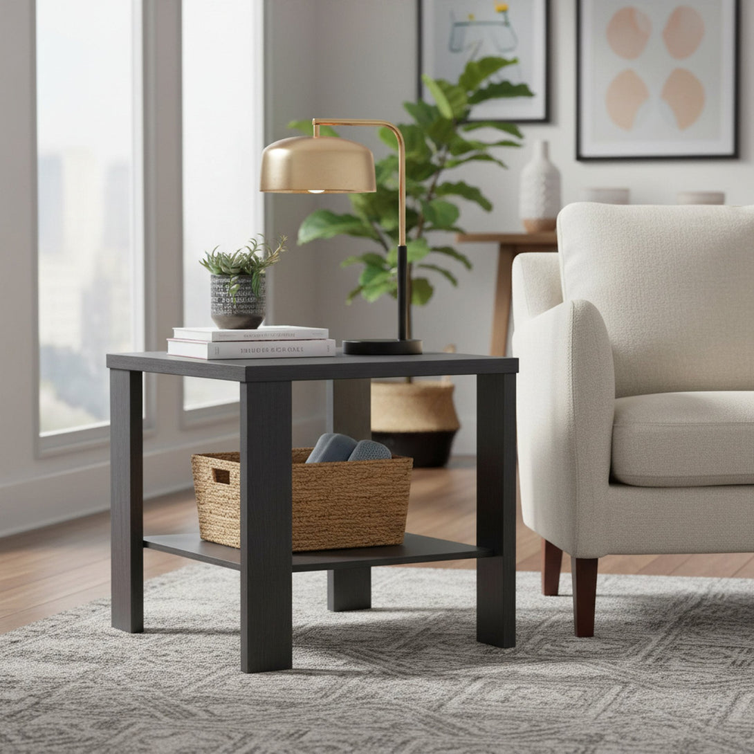 Koda Square Side Table Coffee Table - Black