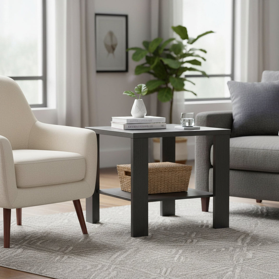 Koda Square Side Table Coffee Table - Black