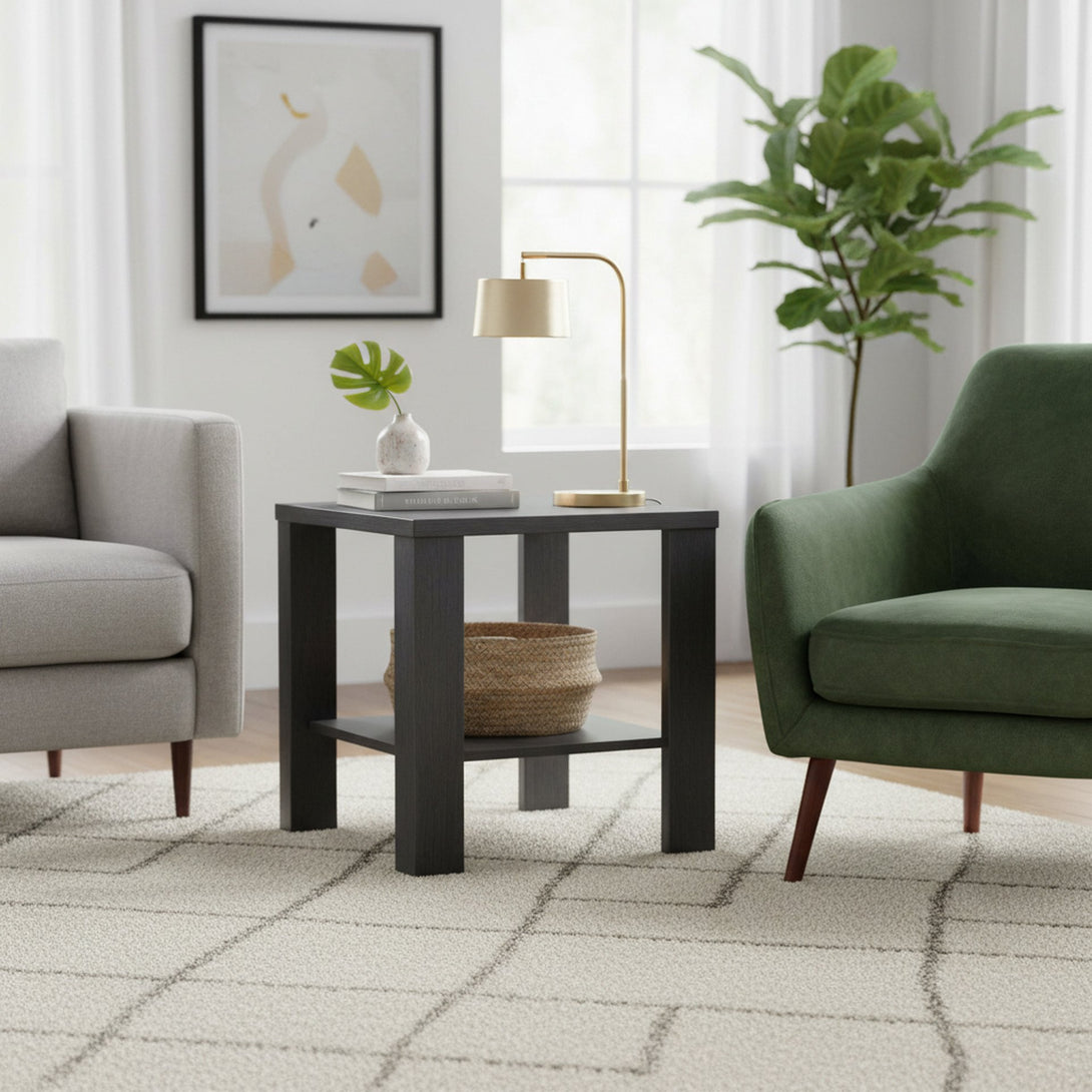 Koda Square Side Table Coffee Table - Black