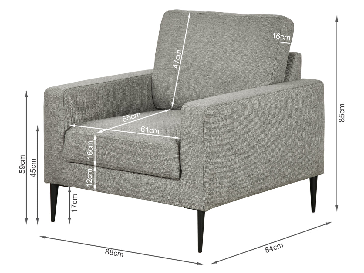 Toronto Occasional Chair - Light Grey