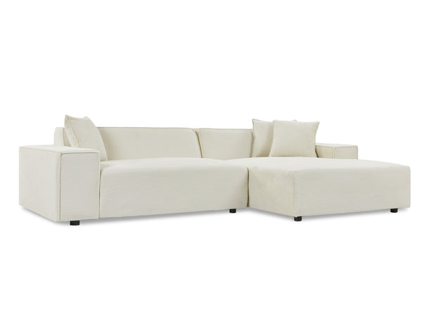 Marco 3 Seater Sofa with Right Facing Chaise - Pearl