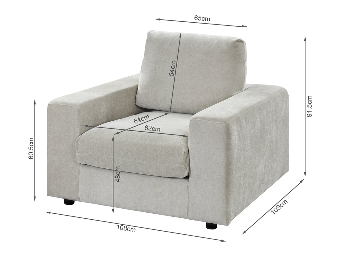 Hamden Occasional Chair - Light Grey