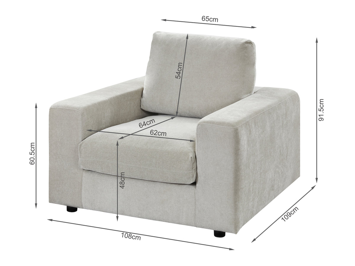 Hamden Occasional Chair - Light Grey