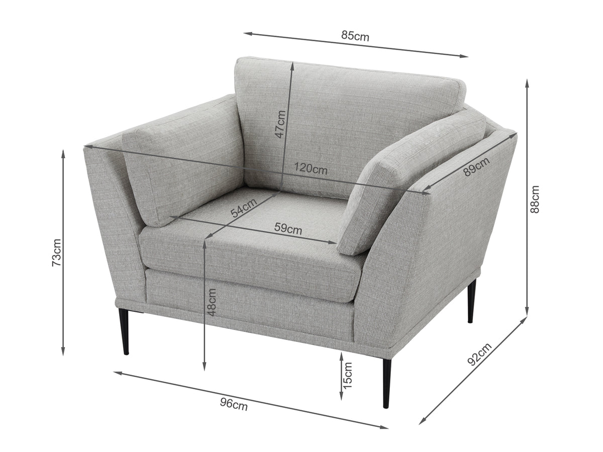 Berlin Occasional Chair - Light Grey