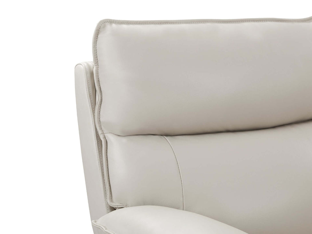 Halcombe Manual Full Leather 2 Seater Recliner Sofa - Beige
