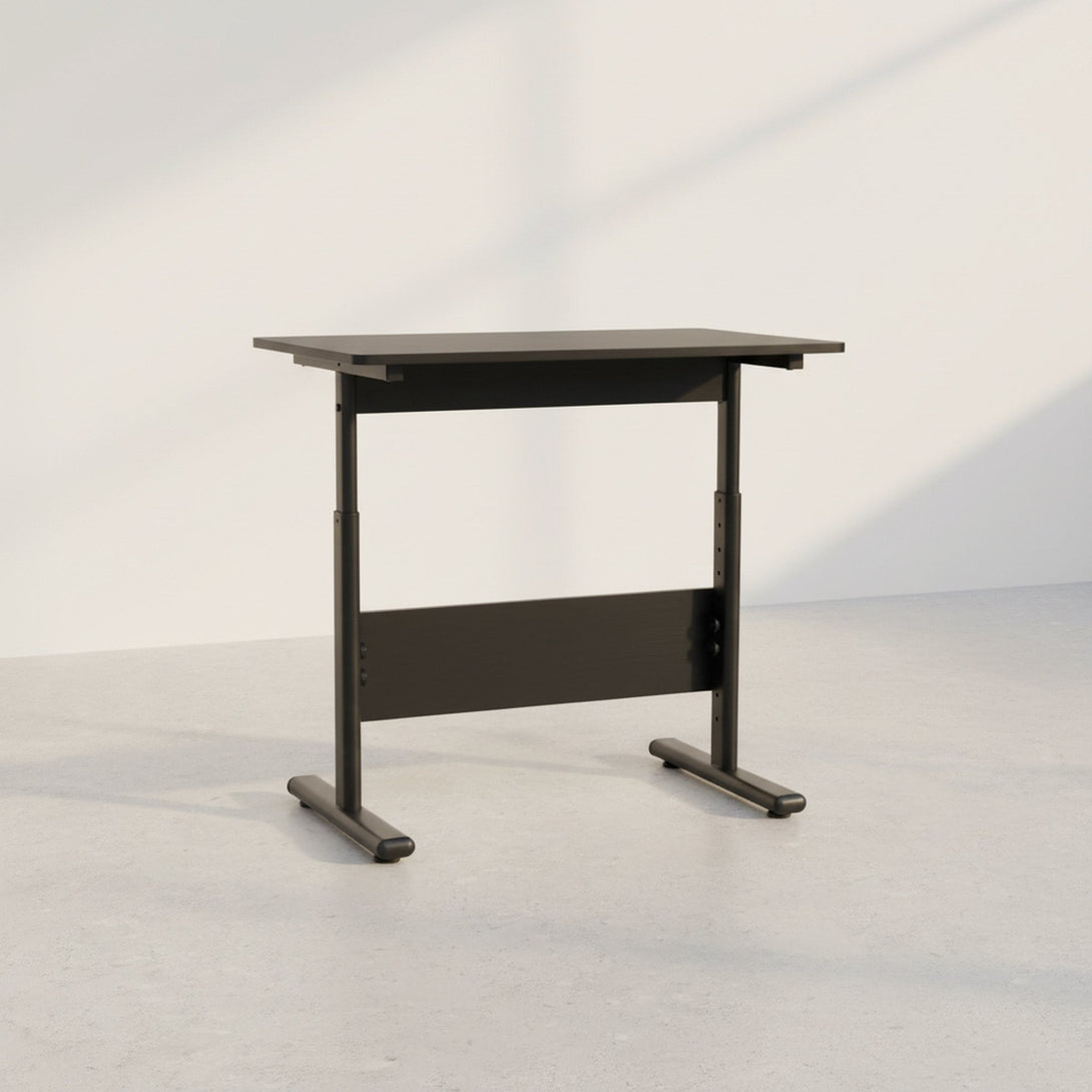 Hector 80cm Height-Adjustable Computer Desk - Black