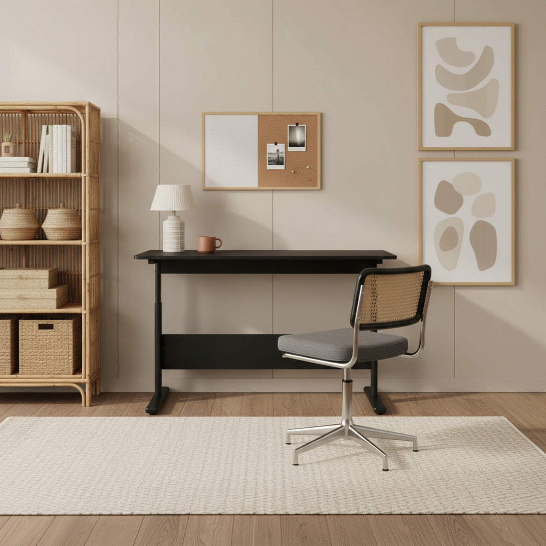 Hector 120cm Height-Adjustable Computer Desk - Black