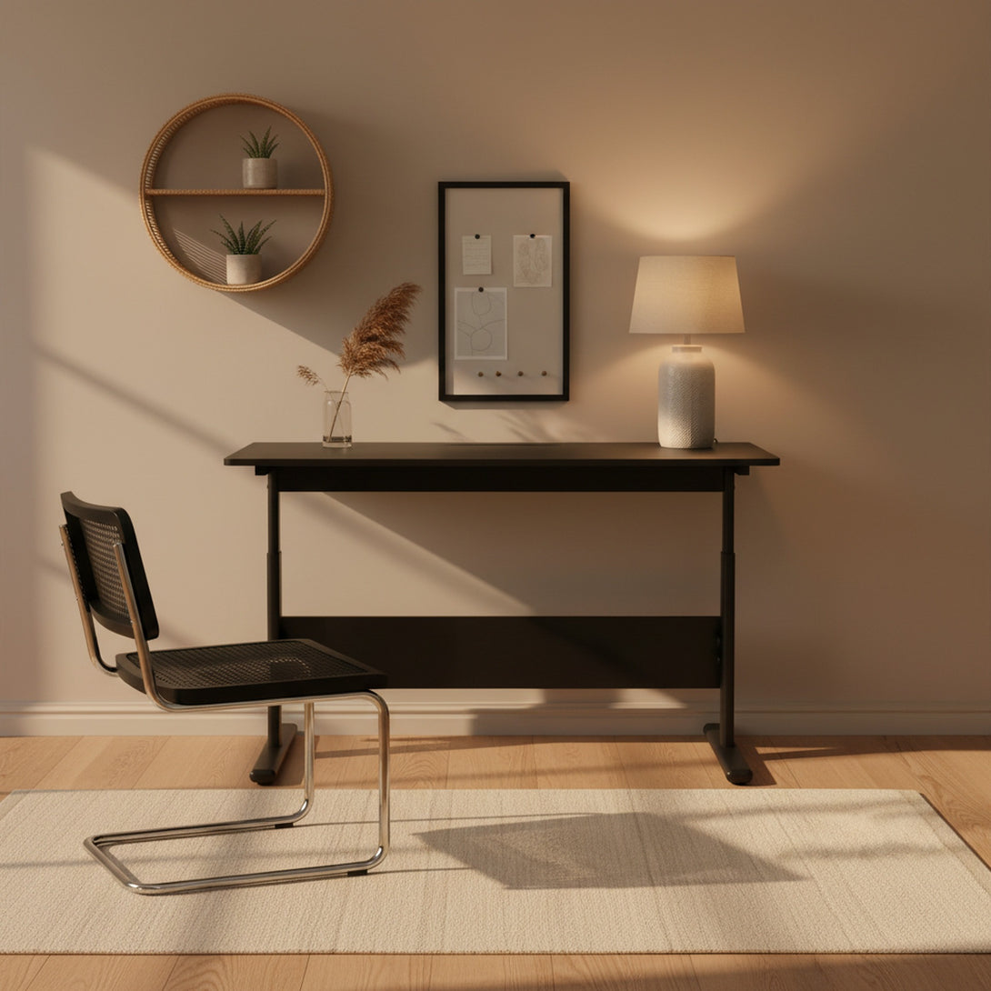 Hector 120cm Height-Adjustable Computer Desk - Black