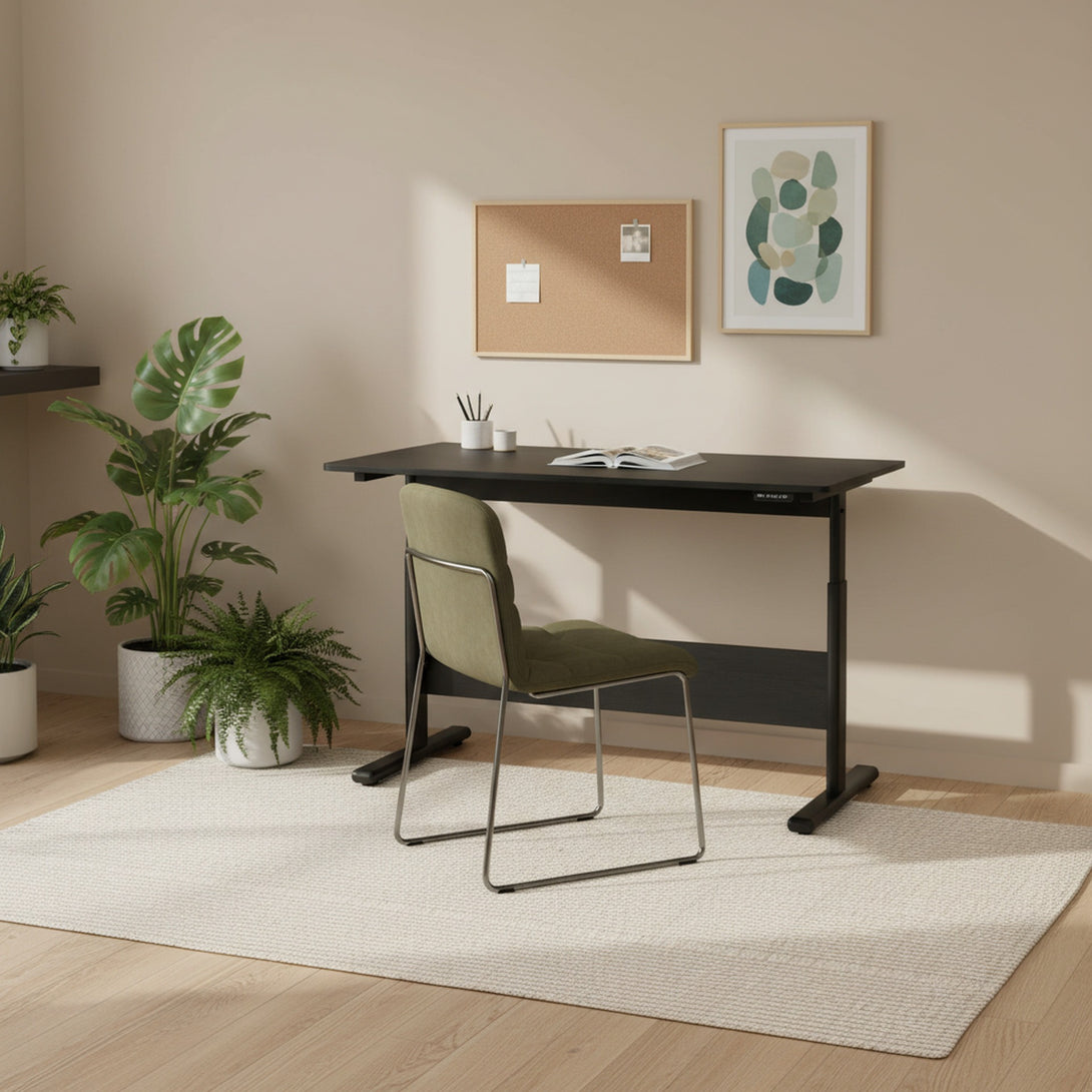 Hector 120cm Height-Adjustable Computer Desk - Black