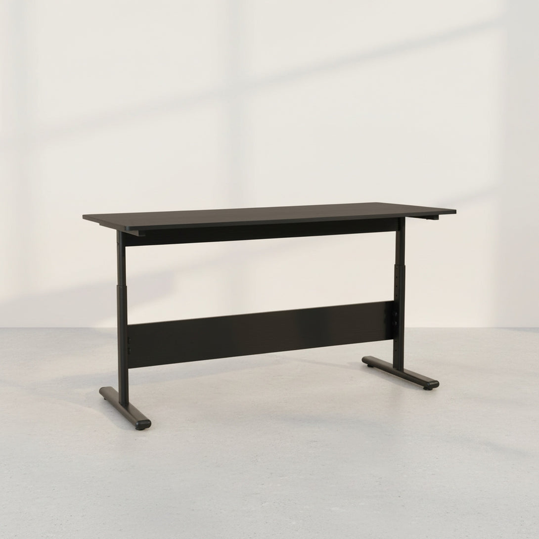 Hector 140cm Height-Adjustable Computer Desk - Black