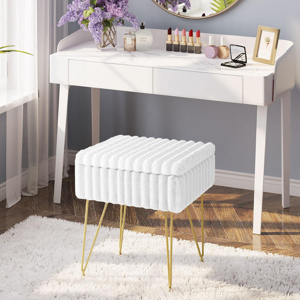 Sevan Side Table with Storage - White