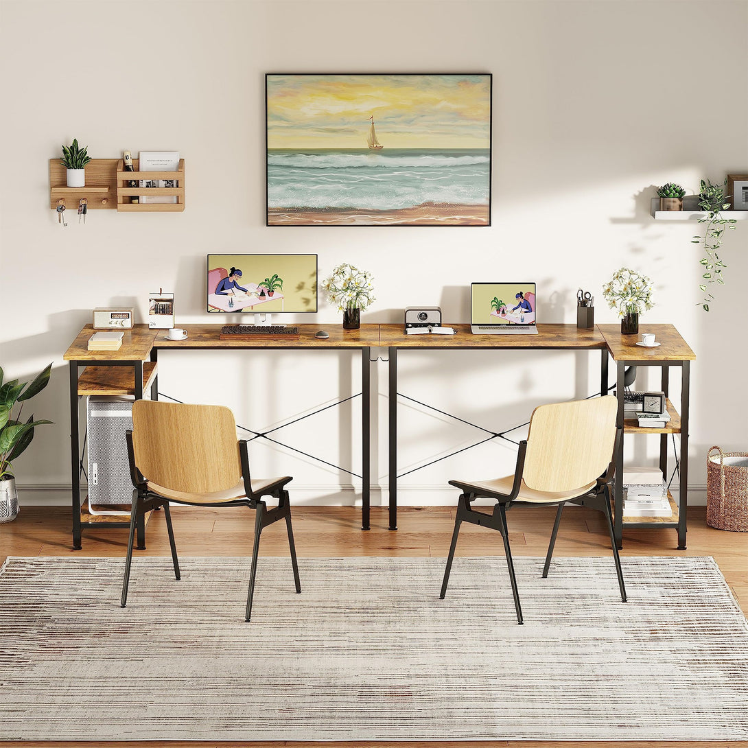 Omar Computer Corner Desk - Rustic Brown