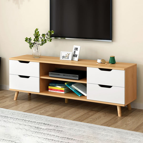 Lucille 1.2M Entertainment Unit - MAPLE + WHITE