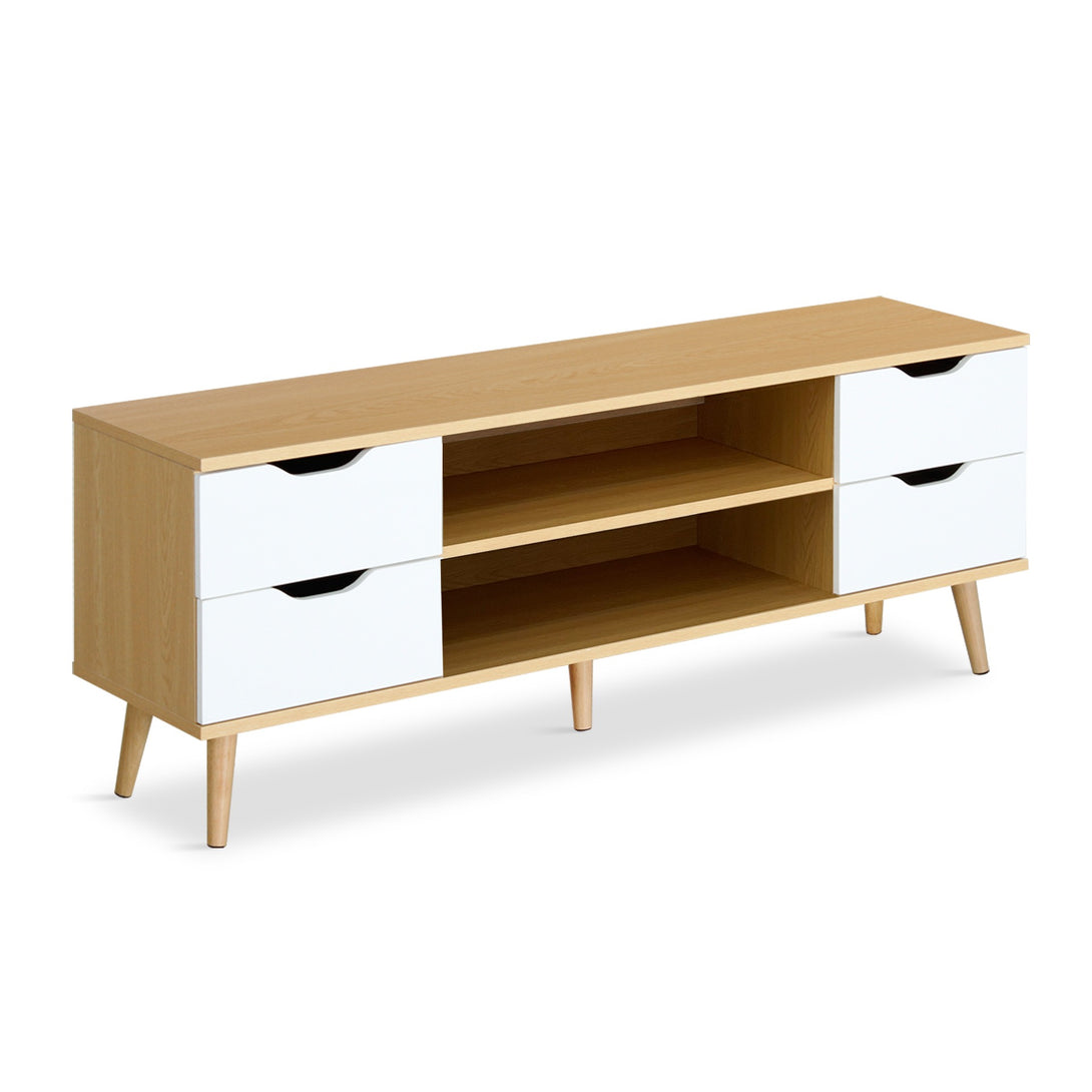 Lucille 1.2M Entertainment Unit - MAPLE + WHITE