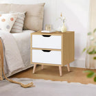LOY Bedside Table - Maple + White