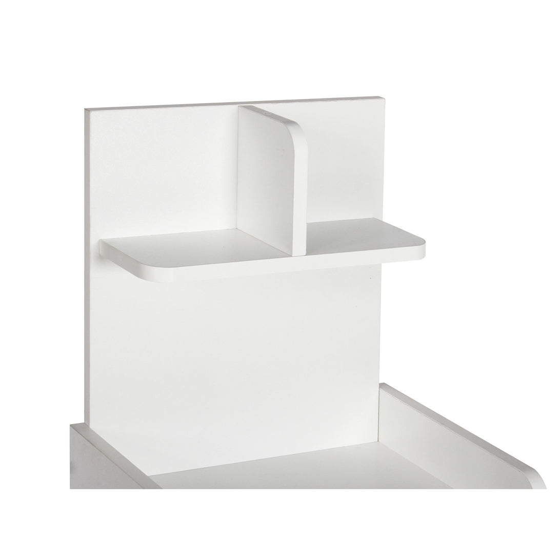 VIVIAN Bedside Table with Shelves - White