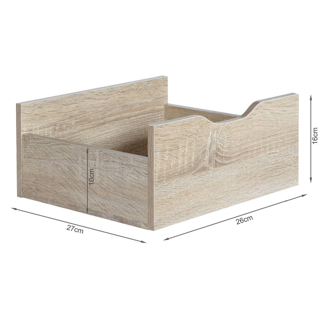 FINN Bedside Table with Shelves - Oak