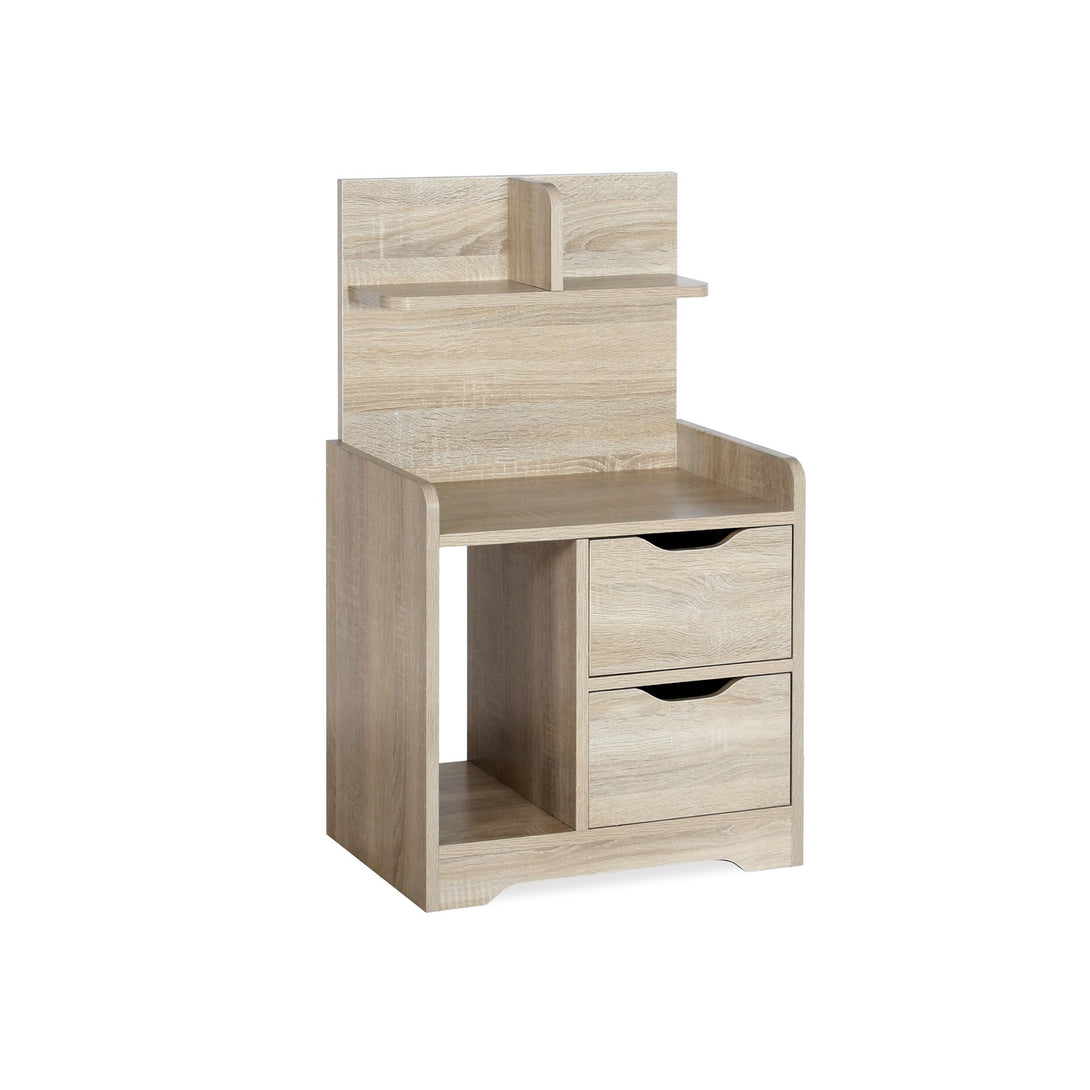 FINN Bedside Table with Shelves - Oak