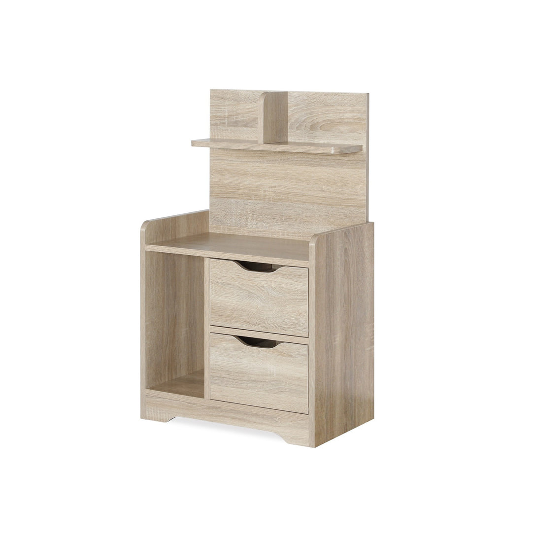 FINN Bedside Table with Shelves - Oak