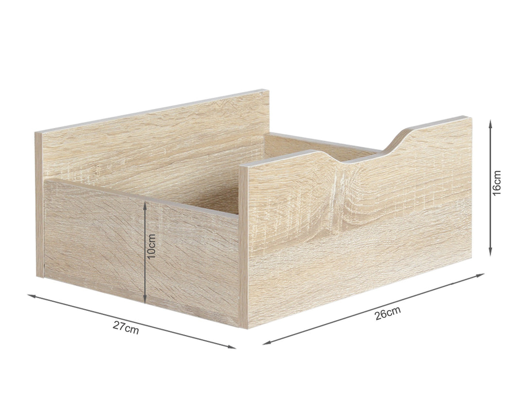 FINN Bedside Table with Shelves - Oak