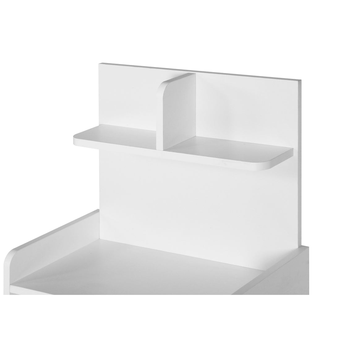 FINN Bedside Table with Shelves - White