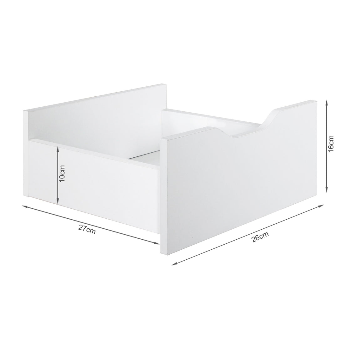 FINN Bedside Table with Shelves - White