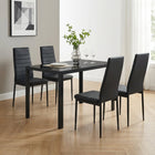 Samuel 5 Piece 1.2m Dining Set - Black