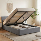 Penelope Queen Gas Lift Velvet Bed Frame - Grey