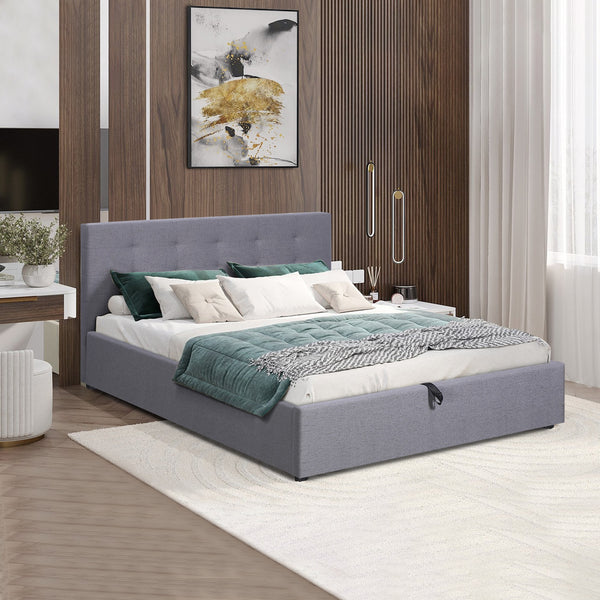 Abigail Double Gas Lift Bed Frame - Grey
